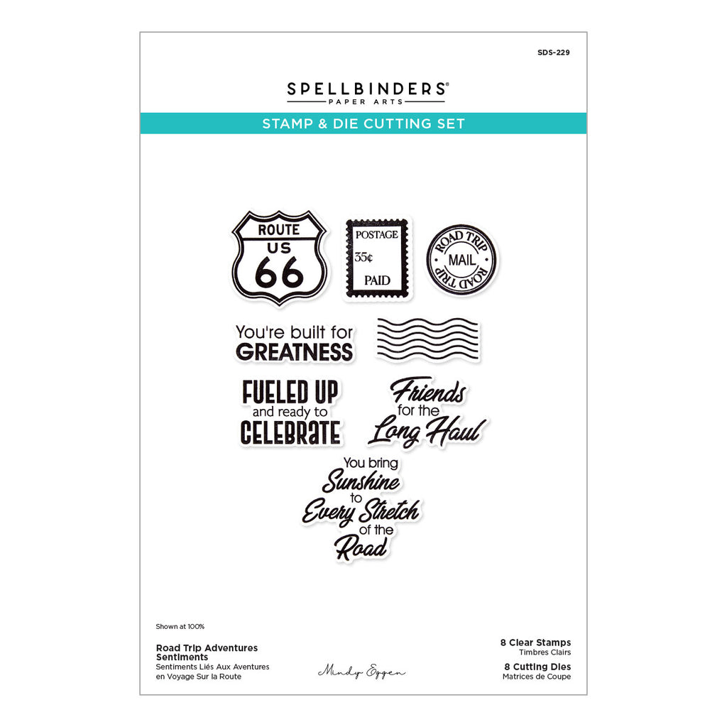 Road Trip Adventures Sentiments Stamp & Die Set by Mindy Eggen