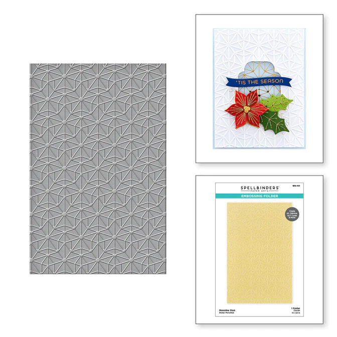 Monoline Stars Embossing Folder from the Dancin' Christmas Collection