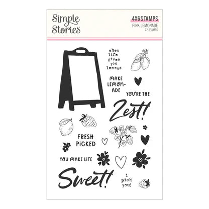 Pink Lemonade Stamp & Die Bundle with Simple Stories