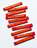 Merry Christmas Foil Greetings Rose Tabs