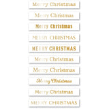Merry Christmas Foil Greetings White Tabs