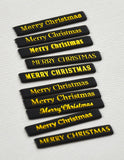 Merry Christmas Foil Greetings Black Tabs