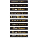 Merry Christmas Foil Greetings Black Tabs