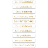 Congratulations Foil Greetings White Tabs