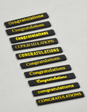 Congratulations Foil Greetings Black Tabs