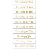 Thinking of You Foil Greetings White Tabs