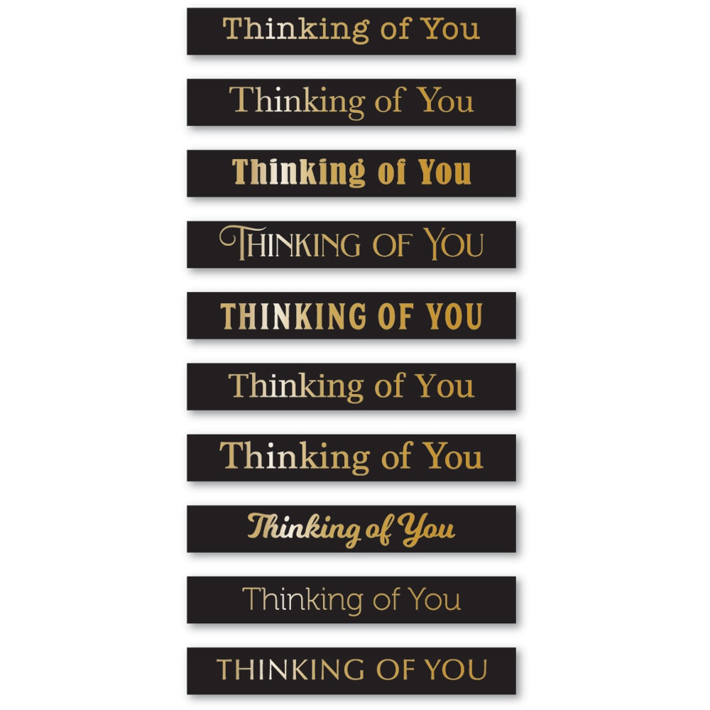 Thinking of You Foil Greetings Black Tabs