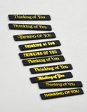 Thinking of You Foil Greetings Black Tabs