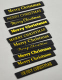 Merry Christmas Foil Greetings Large Black Tabs