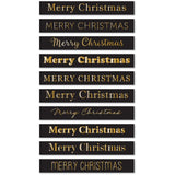 Merry Christmas Foil Greetings Large Black Tabs