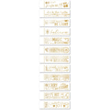 Christmas Magic Labels White Foil Tabs