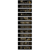 Christmas Magic Labels Black Foil Tabs