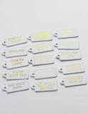 Birthday Party Foil Greeting White Tags