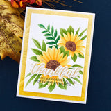 Layered Sunflower Stencil from the Serenade of Autumn Collection