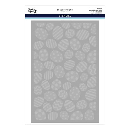 Layered Ornate Eggs Stencils by Simon Hurley