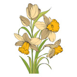 Tulips and Daffodils Press + Foil Plate and Stencil Bundle by Yana Smakula