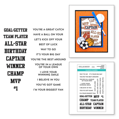 All-Star Sentiments Clear Stamp Set from the Game Day Collection by Justine Dvorak