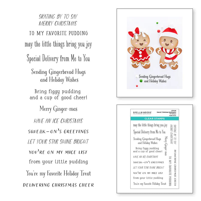 Dancin' Christmas Sentiments Clear Stamp Set from the Dancin' Christmas Collection