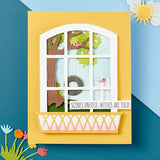 Backyard Haven View Etched Dies from the Windows with a View Collection by Tina Smith