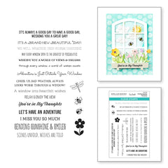 Ensemble de tampons transparents Sending Sunshine Sentiments depuis les fenêtres avec une collection View par Tina Smith