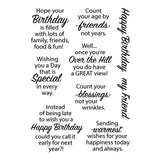 Birthday Messages Clear Stamp Set from the All the Sentiments Collection by Stampendous