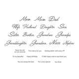 Family Musical Mix Greetings Clear Stamp Set from the Bibi's Musical Notes Collection by Bibi Cameron
