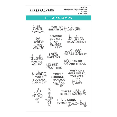 Shiny New Day Sentiments Clear Stamp Set