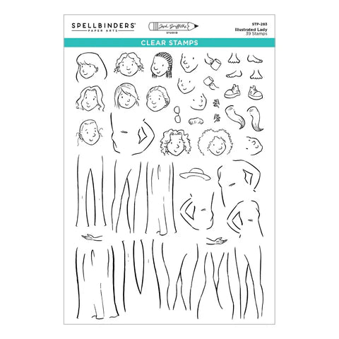 Illustrated Lady Clear Stamp Set by Josh Griffiths
