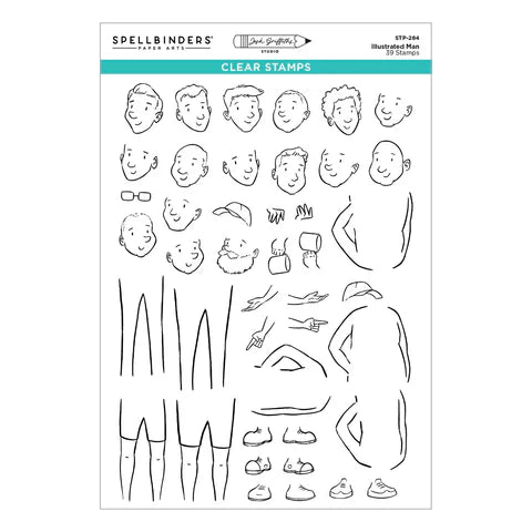 Illustrated Man Clear Stamp Set by Josh Griffiths
