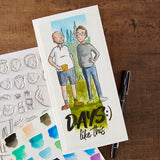 Illustrated Man Clear Stamp Set by Josh Griffiths