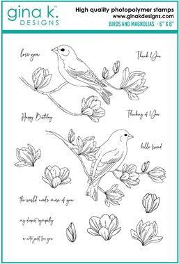 Set de tampons Oiseaux et Magnolias