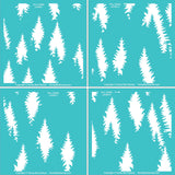 Tall Pines Set Of 4 Layering Stencils