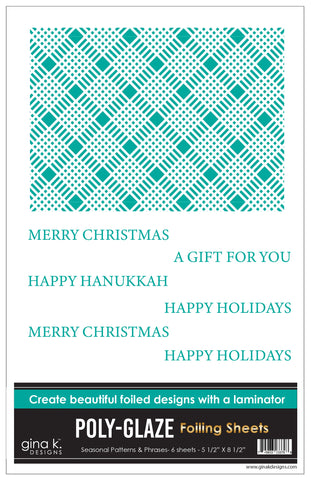 POLY-GLAZE Foiling Sheets- Seasonal Patterns and Phrases