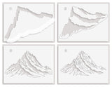Mountain Peak Layering Stencil Set (4 in 1)