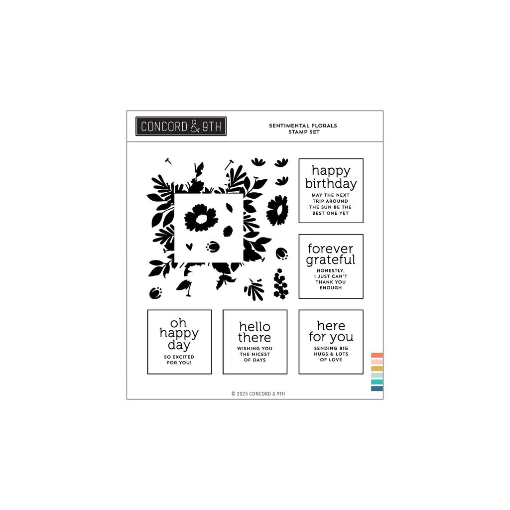 Sentimental Florals Stamp Set (6 x 6)