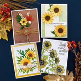 Ensemble de plaques de presse et matrices Fancy Sentiment Strips de la collection Serenade of Autumn