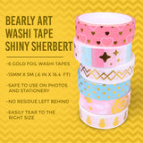 Shiny Sherbert (6 Pack Washi Tape)