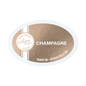 Tampon encreur à pigments métalliques champagne
