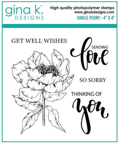 Single Peony  Stamp Set - RETIRING