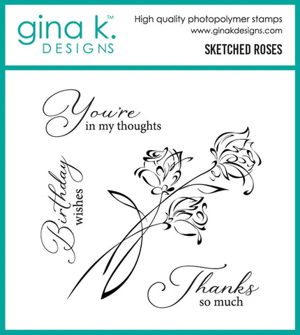 Sketched Roses Stamps