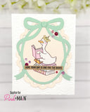 Fancy Oval with Bow Dies