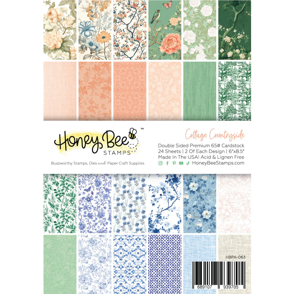 Cottage Countryside Paper Pad 6x8.5 - 24 Double Sided Sheets