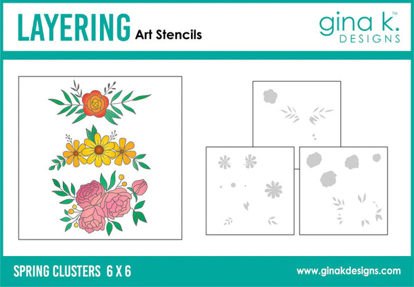 Spring Clusters Stencils – Bumbleberry Papercrafts Ltd