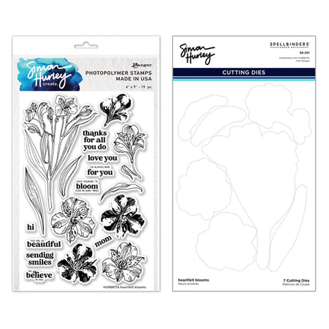 Heartfelt Blooms Stamp & Die Bundle by Simon Hurley