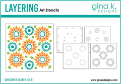 Sunflower Garden Stencil