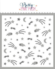 Layered Shooting Stars Stencil (2 Lyr)