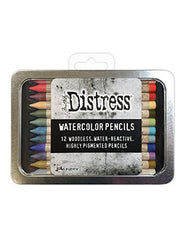 Crayons aquarelle de détresse, ensemble de 6