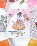 Ribbon Cascade Stencil