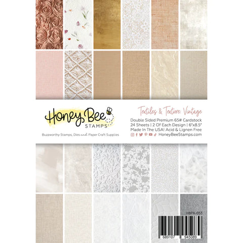 Textiles & Texture: Vintage Paper Pad 6x8.5 - 24 Double Sided Sheets