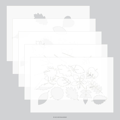 Thankful Leaves Stencil Pack (5 qty.; 6 x 9)